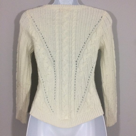 Pink Republic Girls M 10/12 Cream Knit Sweater - Picture 2 of 8